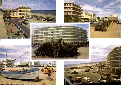 Canet-Plage — vista da praia e dos hotéis — Éditions S. Audumares, n°730