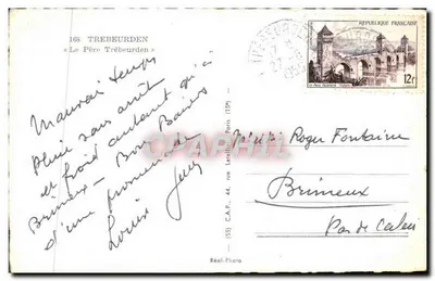 O Pai Trébeurden — Rocha esculturada — Réal-Photo n°168 — Verso