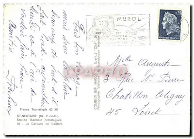 Cascata di Saillant — Stazione Termale omologata — Combier Imp. (63. P.-de-D.) — Verso