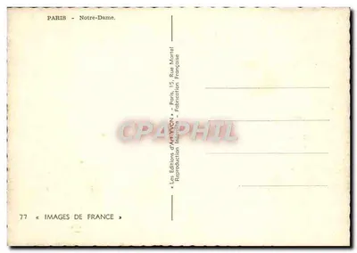 Parijs - Notre-Dame — uitzicht op de gevel en de klokkenstoel — Edities d'Art Yvon, Parijs — Achterkant
