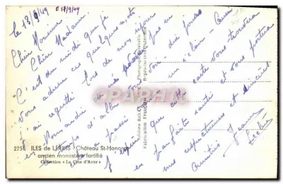 Zamek Świętego Honorata — dawniej wzmocniony klasztor — Wydawnictwo Rello, nr 2251 — Rewers