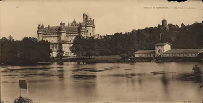 CARTE TRIPLE Chateau de Pierrefonds Vue prise de la gare