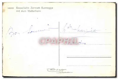 Nowoczesna pocztówka Sesselbahn Zermatt Sunnegga Mit Dem Matterhoen — Rewers