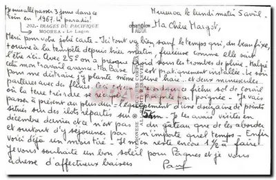 Moorea — Lagon — Images du Pacifique, nr 202, wyd. ADIA — Rewers