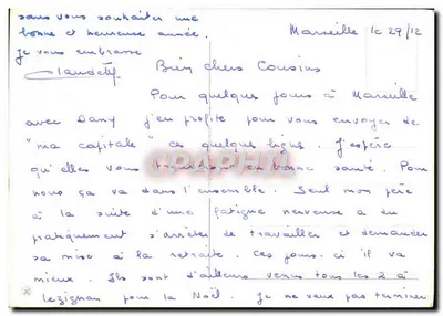 Paisagem invernal sob a lua — Boa Ano — editor desconhecido — Verso