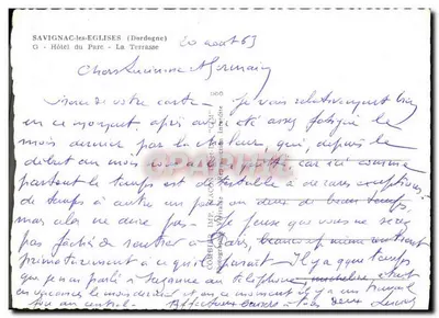 Savignac-les-Eglises — Hotel du Parc - La Terrasse — Cim — Rewers