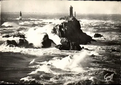 Ponta do Raz de Sein — Tempestade no farol da Velha — Edição GREFF, Paris