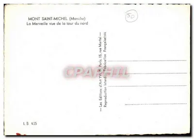 Mont Saint-Michel (Manche) — La Merveille gezien vanaf de noordtoren — Edities d'Arte Yvon, Parijs — Achterkant