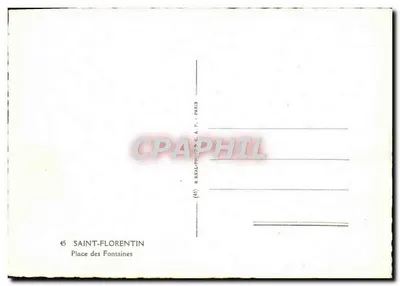 Saint-Florentin — Place des Fontaines — C.P.A.P.HIL — Verso