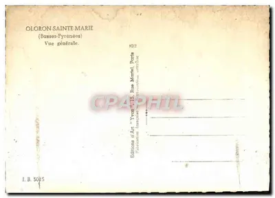 Oloron-Sainte-Marie — Ogólny widok — Wydawnictwo Sztuki 'Yvon', Paryż — Rewers