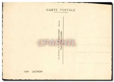 Widok z lotu ptaka nad Luchon — wydawca Luchon, nr 1009 — Rewers