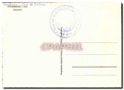 Strasbourg — Kwatera Króla Ptaka — Wieża Katedry w Strasburgu, 12 metrów — Graphische-Anstalt-Verlag DPUSSEL — Rewers