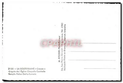 Krypta Kościoła Kaplicy Centralnej — Galo-Rzymski Tempel — M. ROUSSEL Fotograf i Wydawca — Rewers