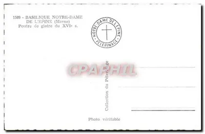 Poutre de gloire — Bazylika Notre-Dame de L'Épine (Marne) — Kolekcja Pielgrzymki — Rewers