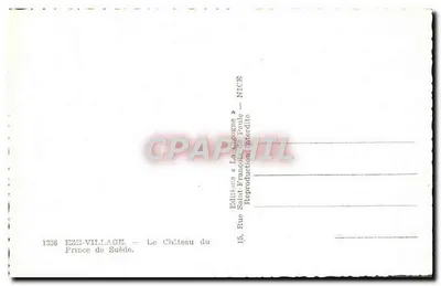 Eze-Village — Zamek Princesa Szwecji — Wydawnictwo «La Cigogne» — Rewers