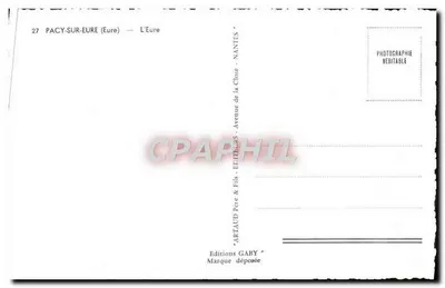 Pacy-sur-Eure (Eure) — O rio Eure — Edições Gaby & Fils — Verso