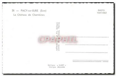 Pacy-sur-Eure (Eure) — O Castelo de Chambines — Éditions Gaby — Verso