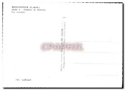 Moncontour (C.-du-N.) — Castelo de Bellèvue — Edições Aéreas DMP MACON — Verso