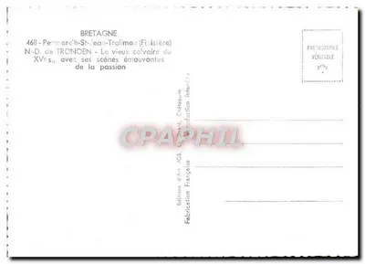 Penmarc'h-St-Jean-Trolimon (Finitière) — N.-D. de Tronoën — Il vecchio crocifisso del XVes. con le sue scene commoventi della passione — Verso
