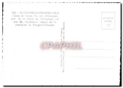 L'anse du Carro — Plougasnel-Daoulas (Finistère) — Éditions d'Art Jos. Cistennille — Verso
