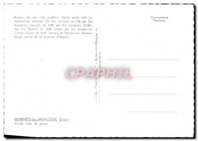 Bormes-les-Mimosas — Stara kamienica — Galeria Sztuki, Bormes-les-Macon — Rewers