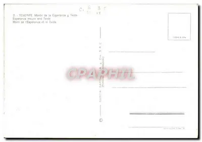 Tenerife - Monte de la Esperanza y Teide — Garcia & Cia S.R.C. — Reverso