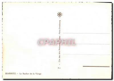 Biarritz — O Rocher de la Vierge — M. Vivier — Verso