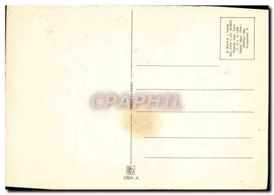 Pejzaż z kamiennym mostem — rysunek w technice akwareli — wydawca Al. Barday & Cie, nr 2904 A — Rewers