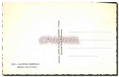 Rochers des 2 Frères — La Seyne-sur-Mer — Éditions MARY — Rewers