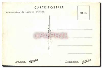 Życie w górach: regen w Tarentazie — wydawca Pelleter — Rewers