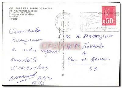 Arcachon — Plaża, Port i Kasyno — Wydawnictwo Sztuki YVOY, Paryż — Rewers