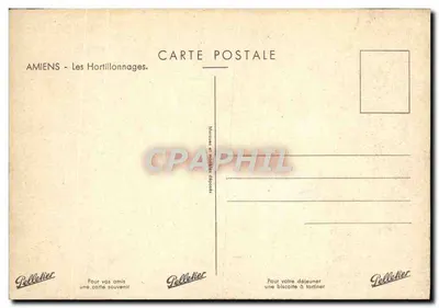 Amiens — Les Hortillonnages — wydawca Pelletier — Rewers