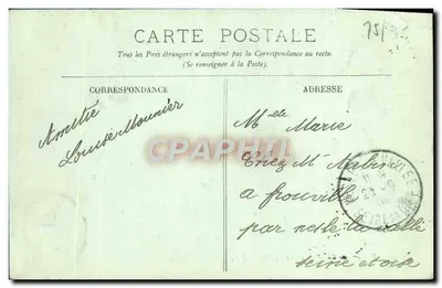Paryż — Ogólny widok Louvru — LL. — N° 49 — Rewers