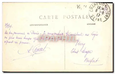 Paris (1er arrondissement) - O Museu do Louvre — Antiga residência real começada em 1204 sob Filipe-Augusto, foi concluída apenas em 1848. C. M. — Verso