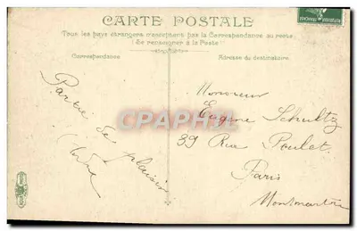 Fontainebleau — Quarto de dormir de Napoleão I — Editor: A. P. (n° 20) — Verso