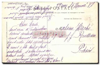 Pałac w Fontainebleau — Grilla i Aleja Maintenon — Kolekcja Artystyczna L. M. — Rewers