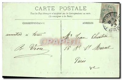 Fontainebleau — La Foresta — La Mare de Francbard — LL. — n°133 — Verso