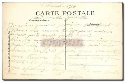 O Ópera de Paris — Uma pensativa — E. Le Daley, 127, Boulevard de Sébastopol, Paris — Verso