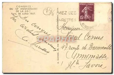 Paryż — Conciergerie — wydawca anonimowy, n° 47 — Rewers