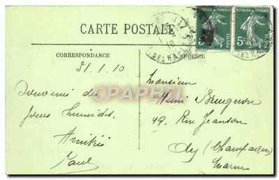 Inundações de Paris (Janeiro 1910) — O Ponte do Alma — LL. N°49 — Verso