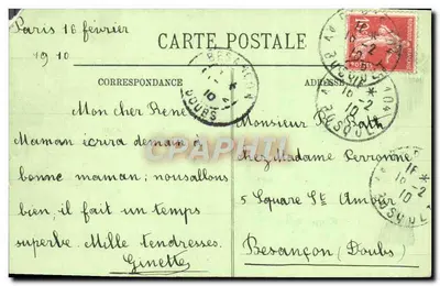 Inundações de Paris (janeiro de 1910) — A Linha dos Invalides transformada em canal — Editor não identificado, n° 29 — Verso
