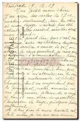 Inundações de Paris (Janeiro 1910) — Rue de Lyon — LL, n° 142 — Verso