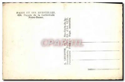 Notre-Dame van Parijs — Voorzijde — Uitgever Guy — Achterkant