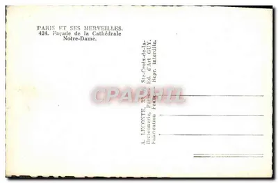 Notre-Dame de Paris — Fachada — Editor Guy — Verso