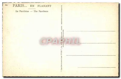 Panthéon — Paryż — Les Éditions d'Art Yvun — Rewers