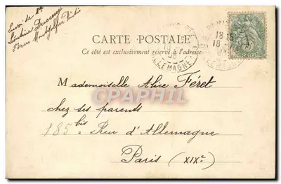 Bois de Vincennes — Gruta do Lago Daumesnil — B. F., Paris, 7 — Verso