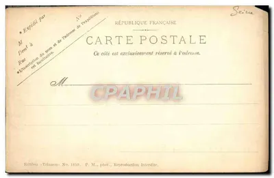 Stara pocztówka La Marne w Joinville Le Pont — Rewers