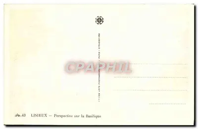 Lisieux — Perspektywa na bazylikę — Les Arts Photomécaniques, Paryż — Rewers