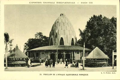 Pavillon de l'Afrique Équatoriale Française — Exposition Coloniale Internationale — Paris 1934 — L. A. Fichet, Arch.