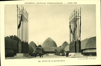 Entrada da Seção Belga — Exposição Colonial Internacional — Paris 1931 — H. Lacoste, Arq. S.A.D.U.